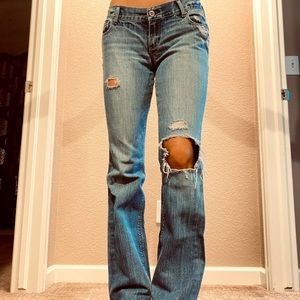 vintage low rise bootcut jeans